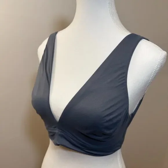 Victoria’s Secret Blue-Gray Plunge Bralette Size Large B85 Pullover Wireless - Picture 2 of 11